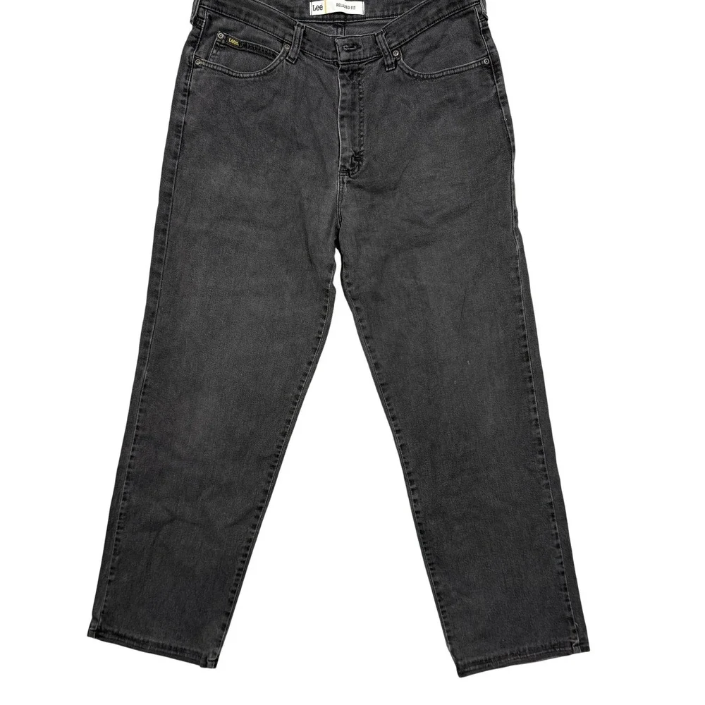 Lee Relaxed Fit Jeans‎ Mens 35x31 Gray Tapered Leg Stretch Denim Mid Rise Casual